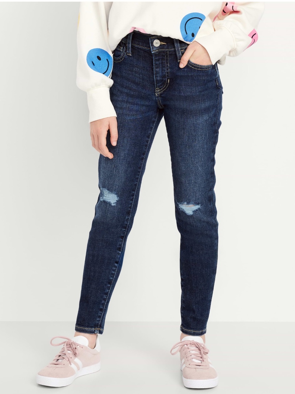 Old Navy Denim Jeans High-Waisted 360 Stretch Jegging Girls Size 10 LIKE NEW